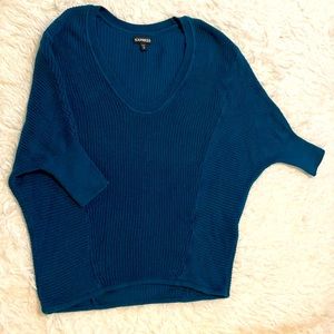 Express dolman sleeve teal sweater size xs